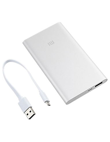 Портативное зарядное устройство Xiaomi Power Bank 2, 5000мА·ч, Серебристый