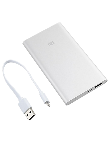 Портативное зарядное устройство Xiaomi Power Bank 2, 5000мА·ч, Серебристый