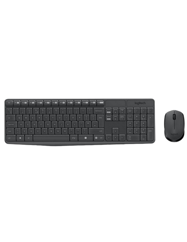 Клавиатура и мышь Logitech MK235, Беспроводное, Grey