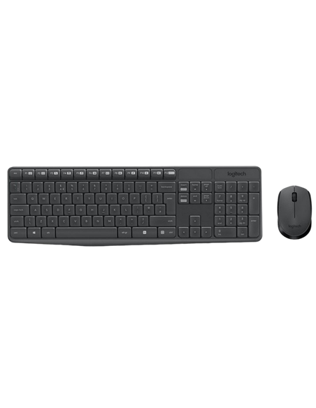 Клавиатура и мышь Logitech MK235, Беспроводное, Grey