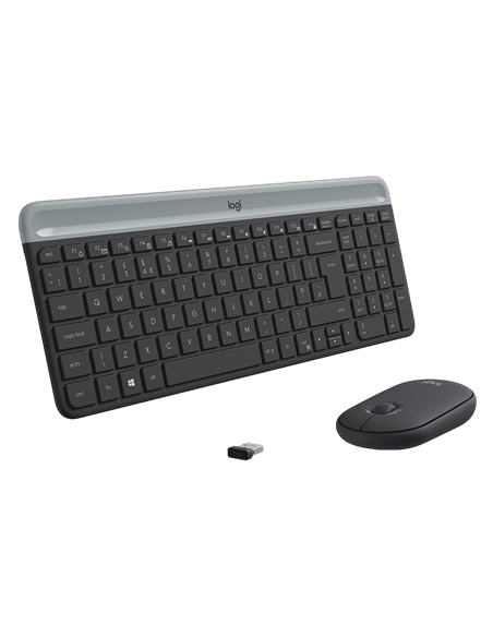 Set Tastatură + Mouse Logitech MK470, Fără fir, Grafit