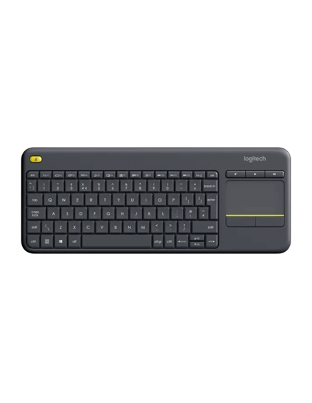 Клавиатура Logitech K400 Plus, Беспроводное, Чёрный