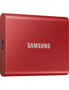Внешний портативный SSD накопитель Samsung T7, 500 ГБ, Красный (MU-PC500R/WW)