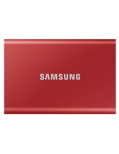 Внешний портативный SSD накопитель Samsung T7, 500 ГБ, Красный (MU-PC500R/WW)