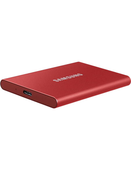 Внешний портативный SSD накопитель Samsung T7, 500 ГБ, Красный (MU-PC500R/WW)