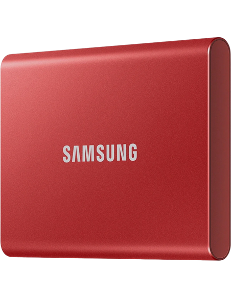 Внешний портативный SSD накопитель Samsung T7, 500 ГБ, Красный (MU-PC500R/WW)
