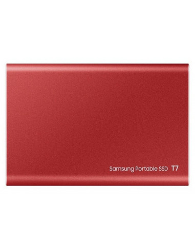Внешний портативный SSD накопитель Samsung T7, 500 ГБ, Красный (MU-PC500R/WW)