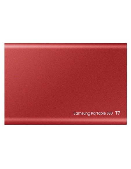 Внешний портативный SSD накопитель Samsung T7, 500 ГБ, Красный (MU-PC500R/WW)