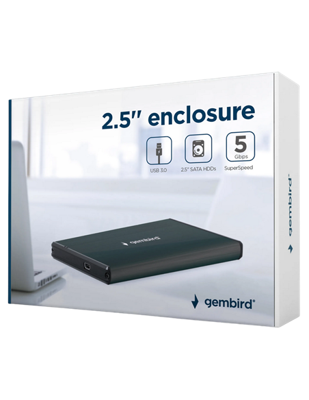 Внешний корпус Gembird EE2-U3S-3-G, Зелёный (EE2-U3S-3-G)
