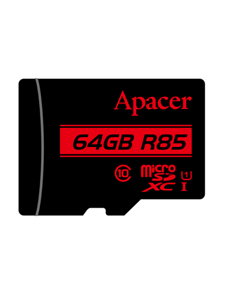 Карта памяти Apacer microSDHC UHS-I U1 Class 10, 64Гб (AP64GMCSX10U5-R)