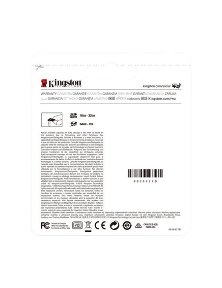 Карта памяти Kingston Canvas Select Plus, 128Гб (SDS2/128GB)