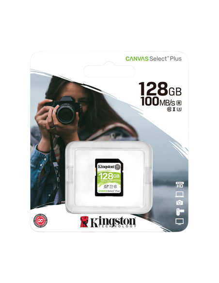 Карта памяти Kingston Canvas Select Plus, 128Гб (SDS2/128GB)