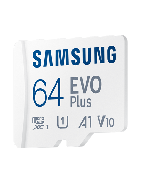 Карта памяти Samsung EVO Plus MicroSD, 64Гб (MB-MC64SA/APC)
