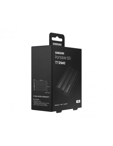 Внешний портативный SSD накопитель Samsung Portable SSD T7 Shield, 1 ТБ, Чёрный (MU-PE1T0S/WW)
