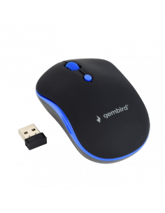 Беcпроводная мышь Gembird MUSW-4B-03-B, Черный/Синий