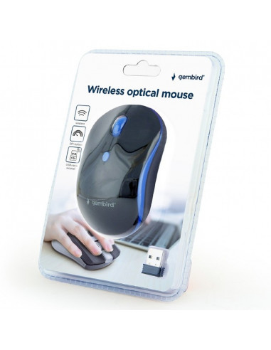 Mouse Wireless Gembird MUSW-4B-03-B, Negru/Albastru