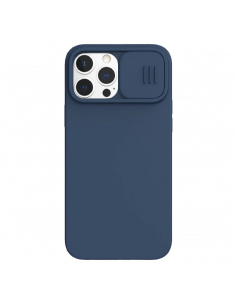 Чехол Nillkin iPhone 13 Pro Max, CamShield Silky Silicone, Темно-синий