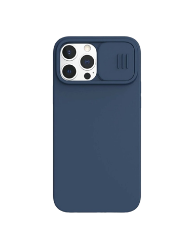 Чехол Nillkin iPhone 13 Pro Max, CamShield Silky Silicone, Темно-синий