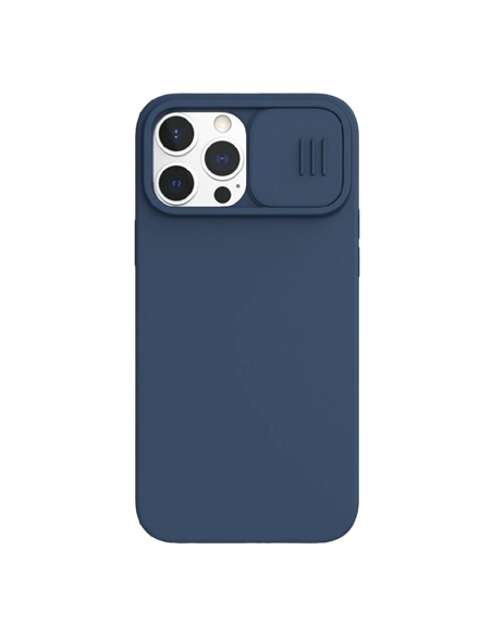 Чехол Nillkin iPhone 13 Pro Max, CamShield Silky Silicone, Темно-синий