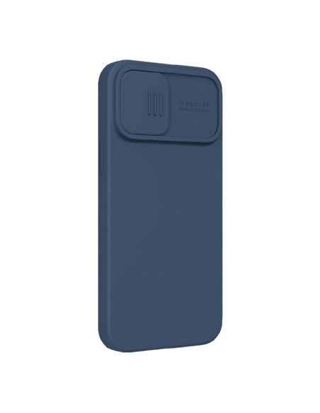 Чехол Nillkin iPhone 13 Pro Max, CamShield Silky Silicone, Темно-синий