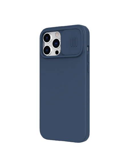 Husă Nillkin iPhone 13 Pro Max, CamShield Silky Silicone, Albastru Marin
