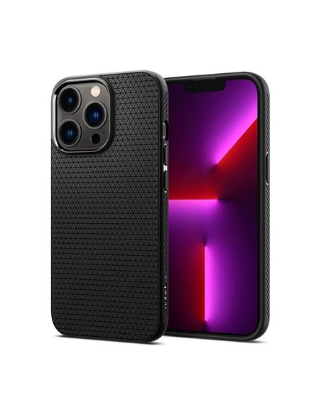 Husă Spigen iPhone 13 Pro Max, Liquid Air, Negru mat