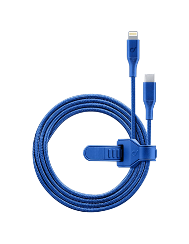 Кабель для зарядки и синхронизации Cellularline Satellite MFI, USB Type-C/Lightning, 1м, Синий