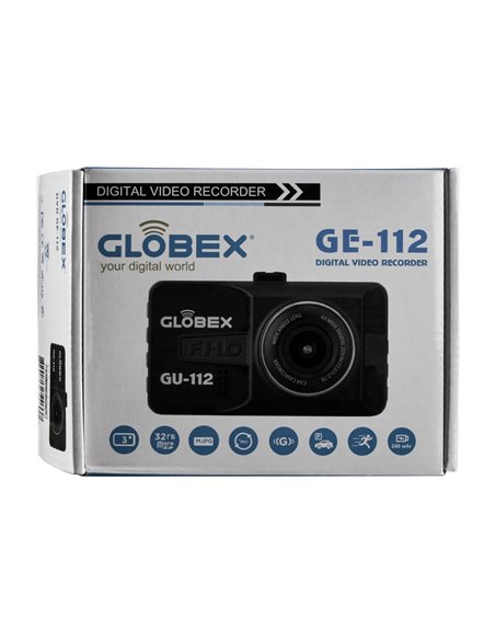 Автомобильный видеорегистратор Globex GE-112, Full-HD 1080P, Чёрный