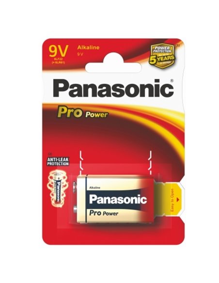 Прямоугольная батарея Panasonic 6LR61XEG, Крона, 1шт.