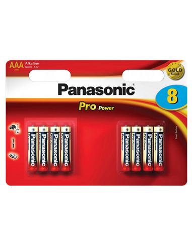 Батарейки Panasonic LR03XEG, AAA, 8шт.