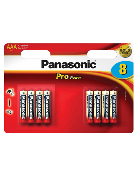 Батарейки Panasonic LR03XEG, AAA, 8шт.