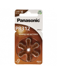 Baterii rotunde Panasonic PR-312, PR312 (PR41), 170mAh, 6buc.