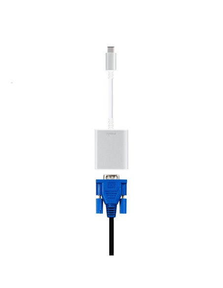 Adaptor Video Moshi USB-C to VGA Adapter, USB Type-C/VGA D-Sub, Alb