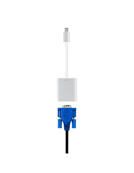 Adaptor Video Moshi USB-C to VGA Adapter, USB Type-C/VGA D-Sub, Alb