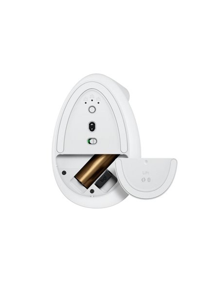 Mouse Wireless Logitech Lift Vertical, Alb