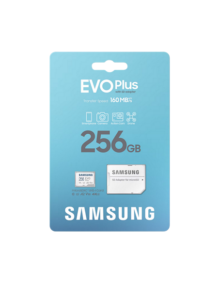Карта памяти Samsung EVO Plus MicroSDXC, 256Гб (MB-MC256SA/EU)
