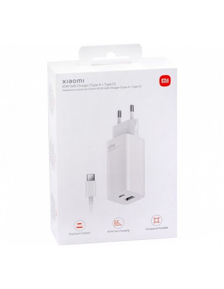 Зарядное устройство Xiaomi AD652GEU , 65Вт, Белый
