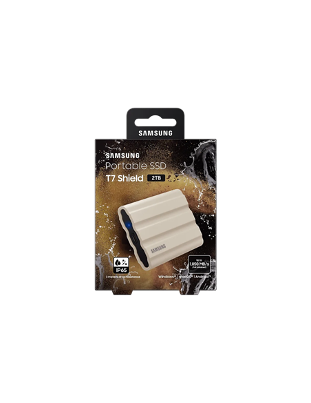 SSD portabil extern Samsung T7 Shield, 2 TB, Negru (MU-PE2T0K/WW)