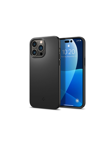 Husă Spigen iPhone 14 Pro, Thin Fit, Negru