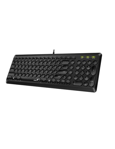 Клавиатура Genius SlimStar Q200, Проводное, Чёрный