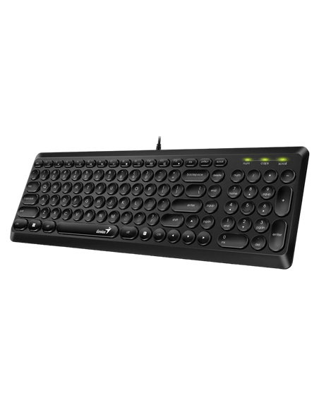 Клавиатура Genius SlimStar Q200, Проводное, Чёрный