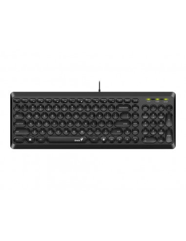 Клавиатура Genius SlimStar Q200, Проводное, Чёрный