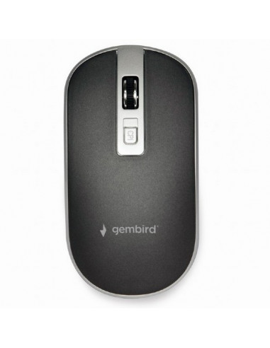 Беcпроводная мышь Gembird MUSW-4B-06-BS, Черный/Серебристый