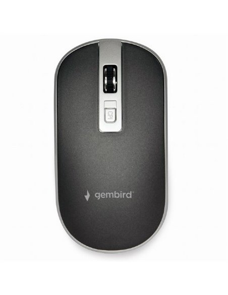 Беcпроводная мышь Gembird MUSW-4B-06-BS, Черный/Серебристый