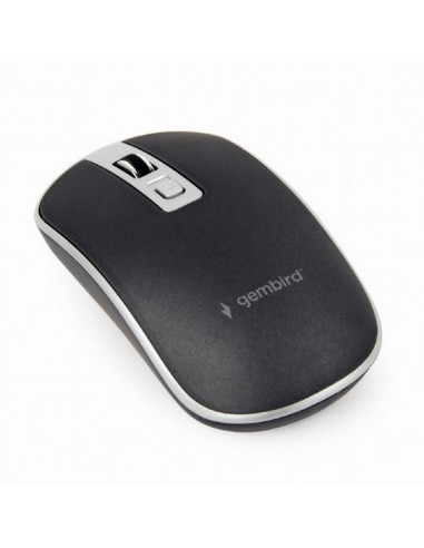 Mouse Wireless Gembird MUSW-4B-06-BS, Negru/Argintiu
