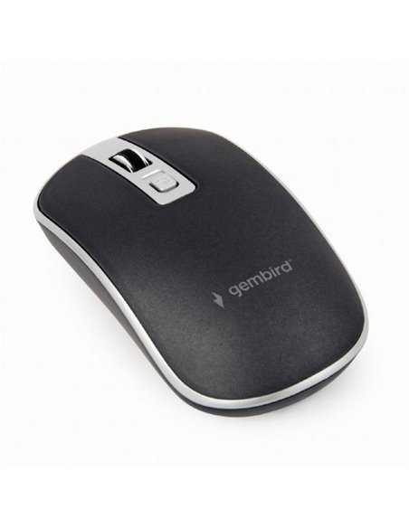 Mouse Wireless Gembird MUSW-4B-06-BS, Negru/Argintiu