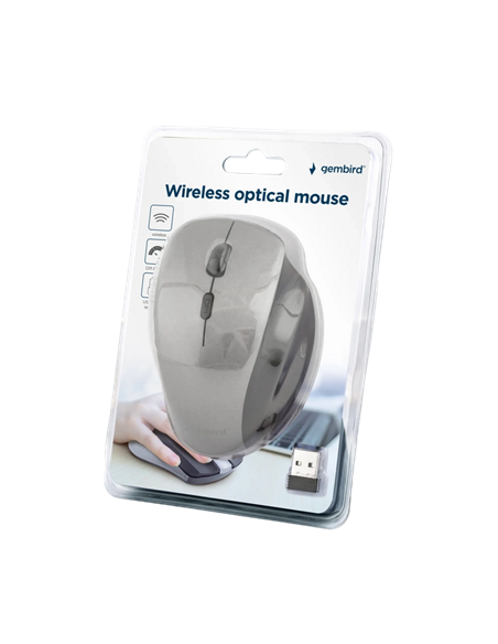 Mouse Wireless Gembird MUSW-6B-02, Gri | Negru
