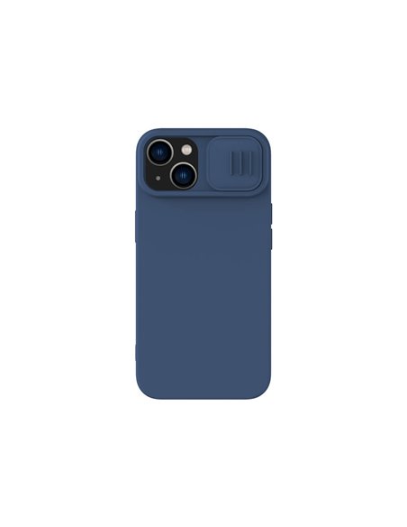 Husă Nillkin iPhone 14, CamShield Silky Silicone, Albastru