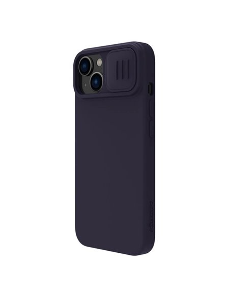Чехол Nillkin iPhone 14 CamShield Silky Magnetic Silicone, Темно-фиолетовый