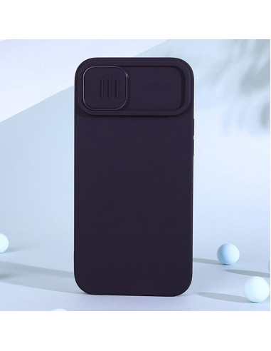 Чехол Nillkin iPhone 14 CamShield Silky Magnetic Silicone, Темно-фиолетовый